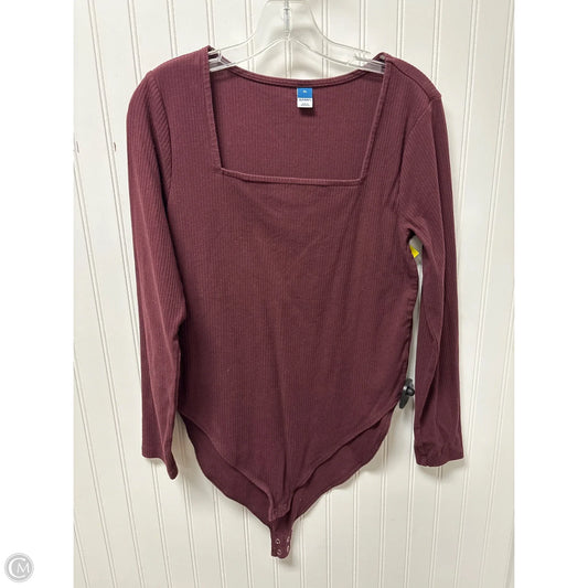 Bodysuit By Old Navy In Maroon, Size: Xl