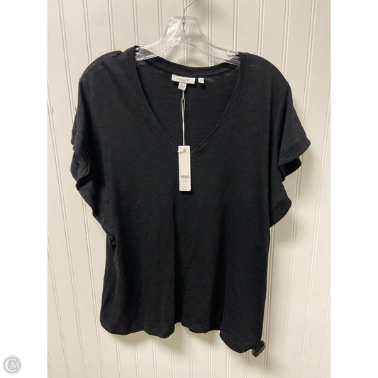 Top Short Sleeve By Chicos In Black, Size: L