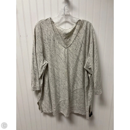 Top 3/4 Sleeve By Pure Jill In Grey, Size: 2x
