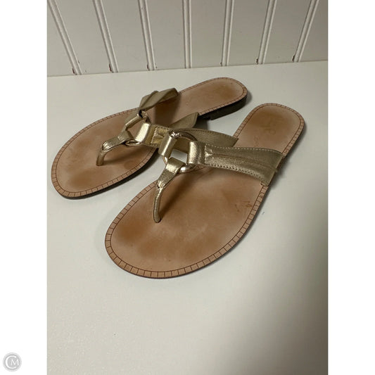 Sandals Designer By Lilly Pulitzer In Gold, Size: 6