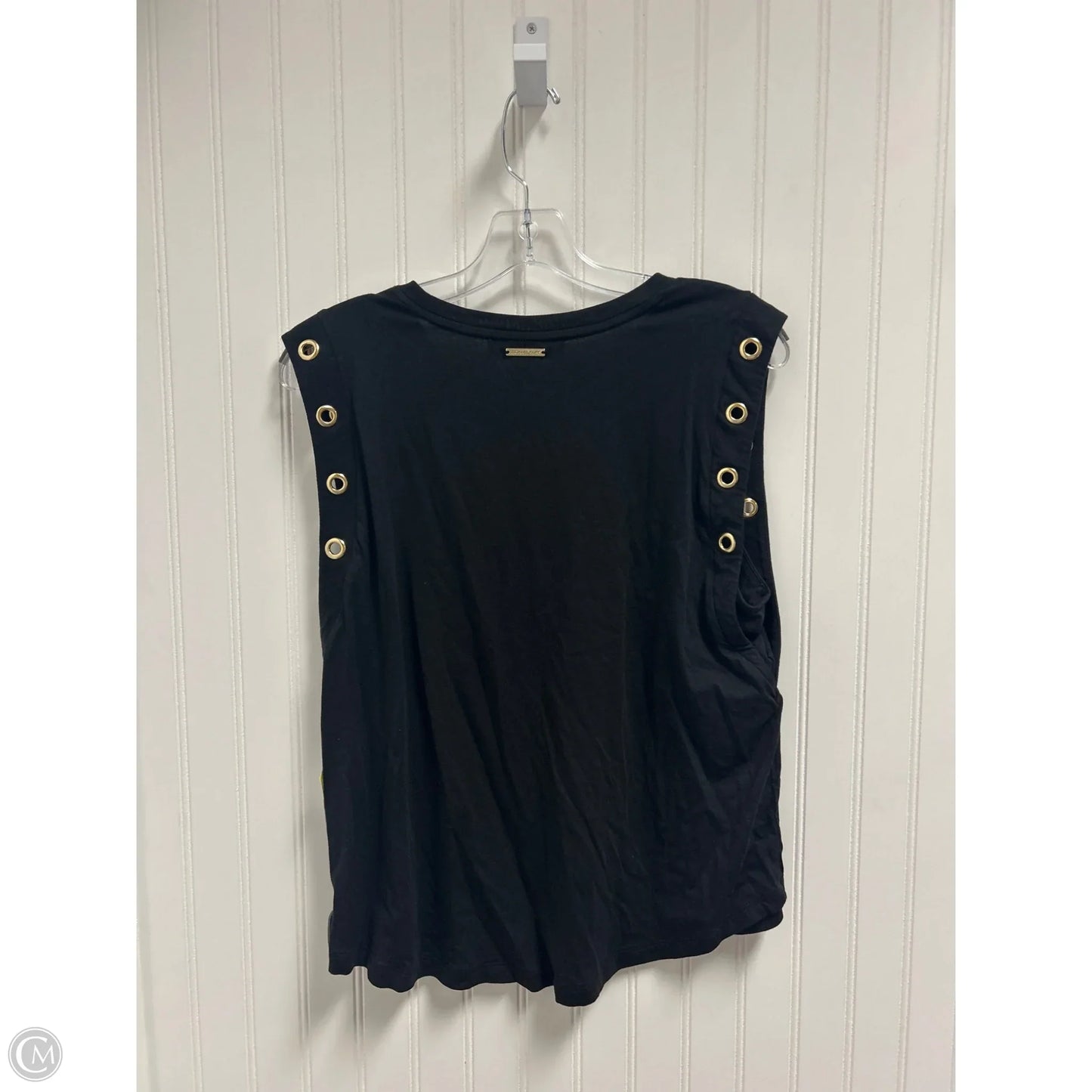 Top Sleeveless By Michael By Michael Kors In Black & Gold, Size: Xl