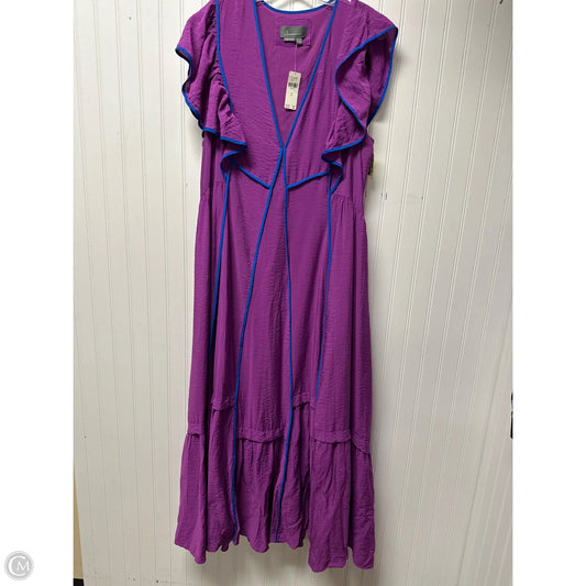 Dress Casual Maxi By Anthropologie In Purple, Size: Xl