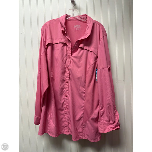Top Long Sleeve By Reel Legends In Pink, Size: 2x