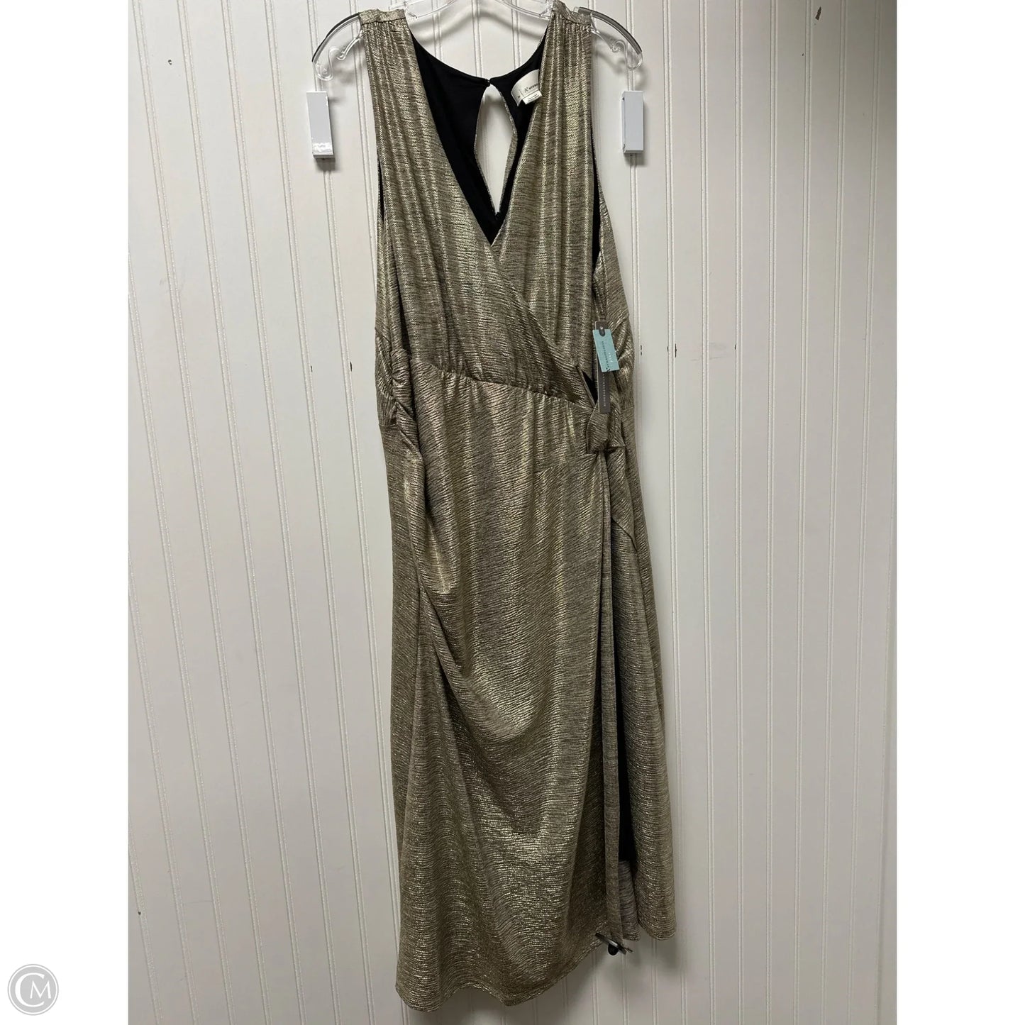 Dress Party Long By Anthropologie In Gold, Size: 1x