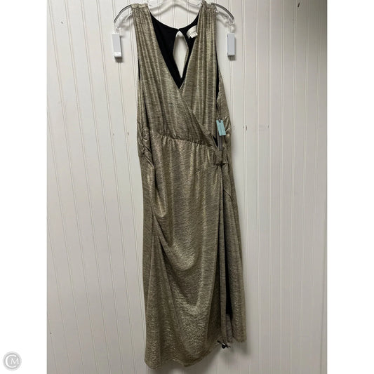 Dress Party Long By Anthropologie In Gold, Size: 1x