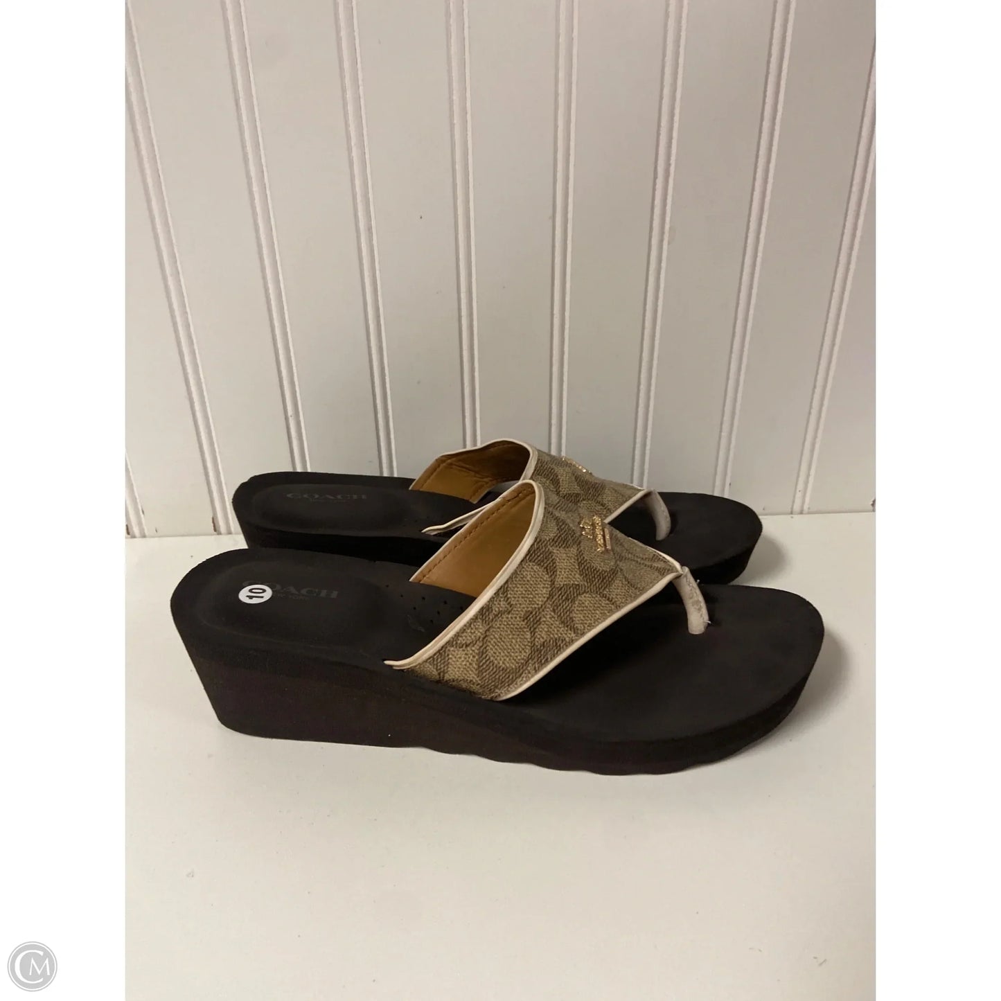 Sandals Designer By Coach In Brown, Size: 10