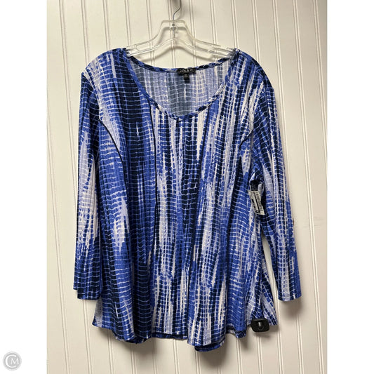 Top Long Sleeve By Sami & Jo In Blue, Size: Xlp