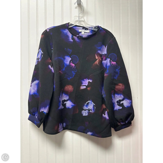 Sweater By Chicos In Black & Purple, Size: M