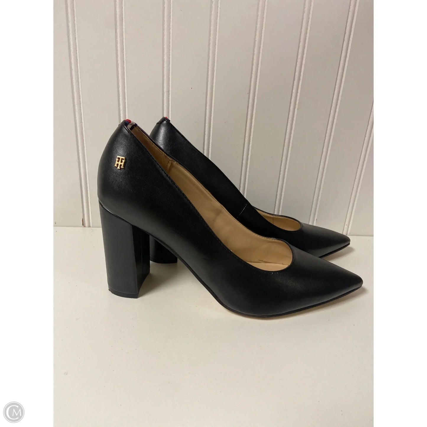 Shoes Heels Block By Tommy Hilfiger In Black, Size: 8.5