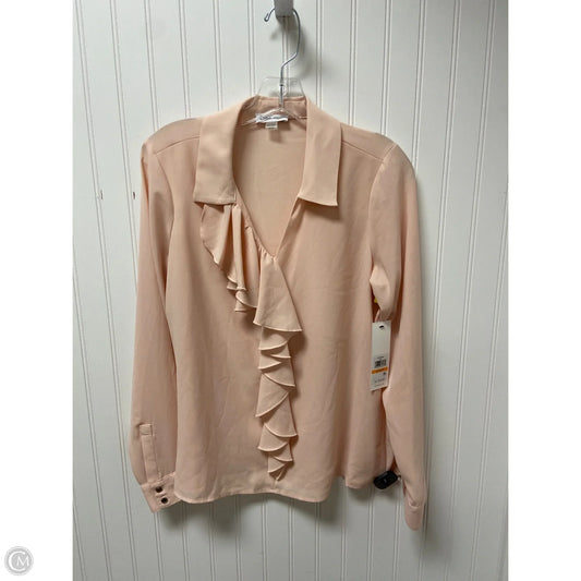 Top Long Sleeve By Calvin Klein In Pink, Size: S