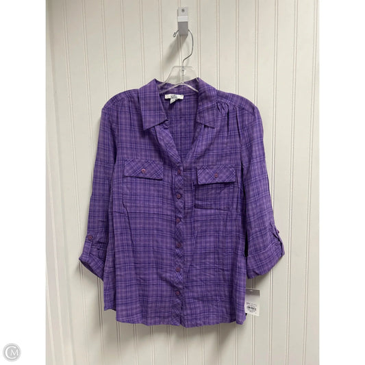 Top Long Sleeve By Croft And Barrow In Purple, Size: Mp