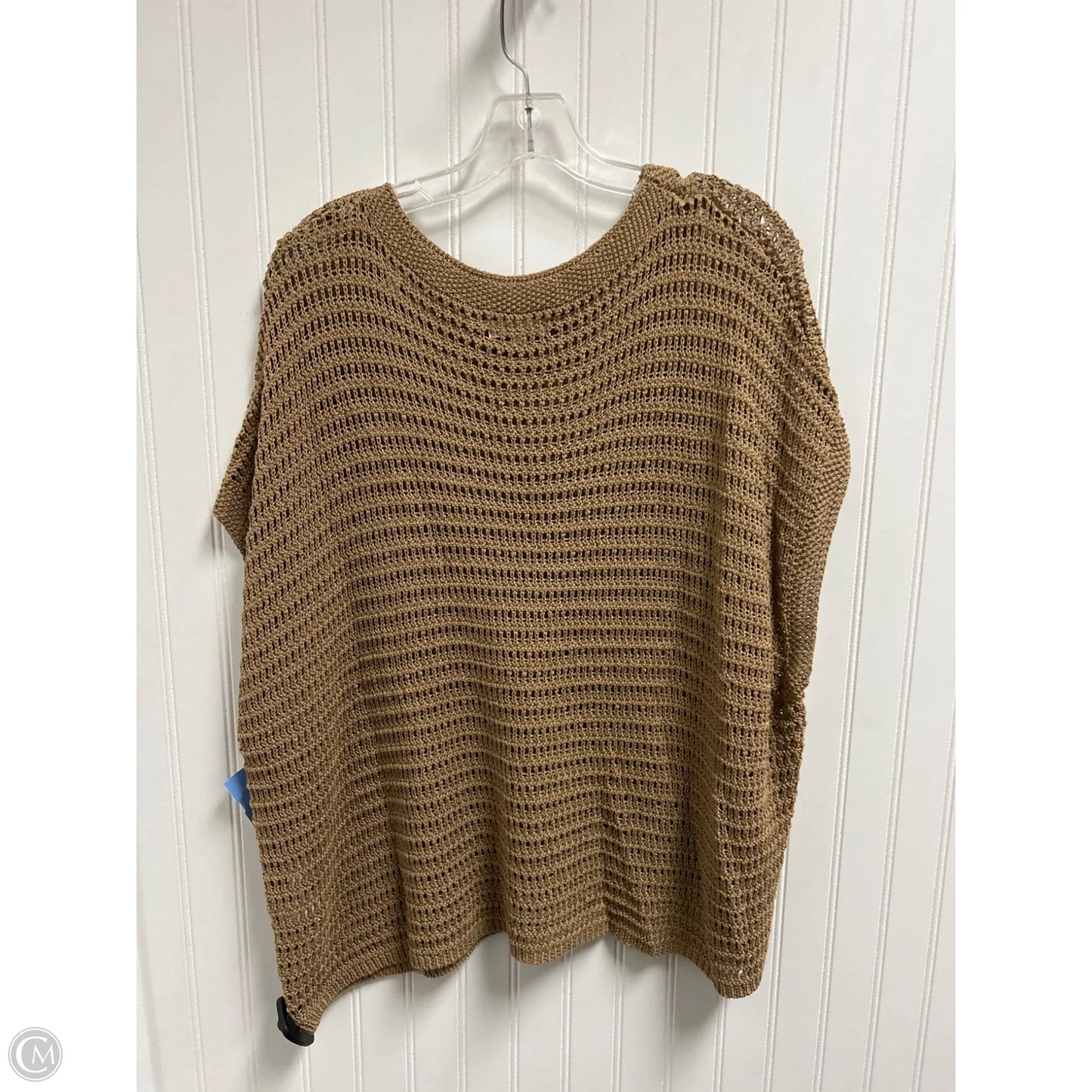 Sweater Short Sleeve By Max Studio In Brown, Size: L