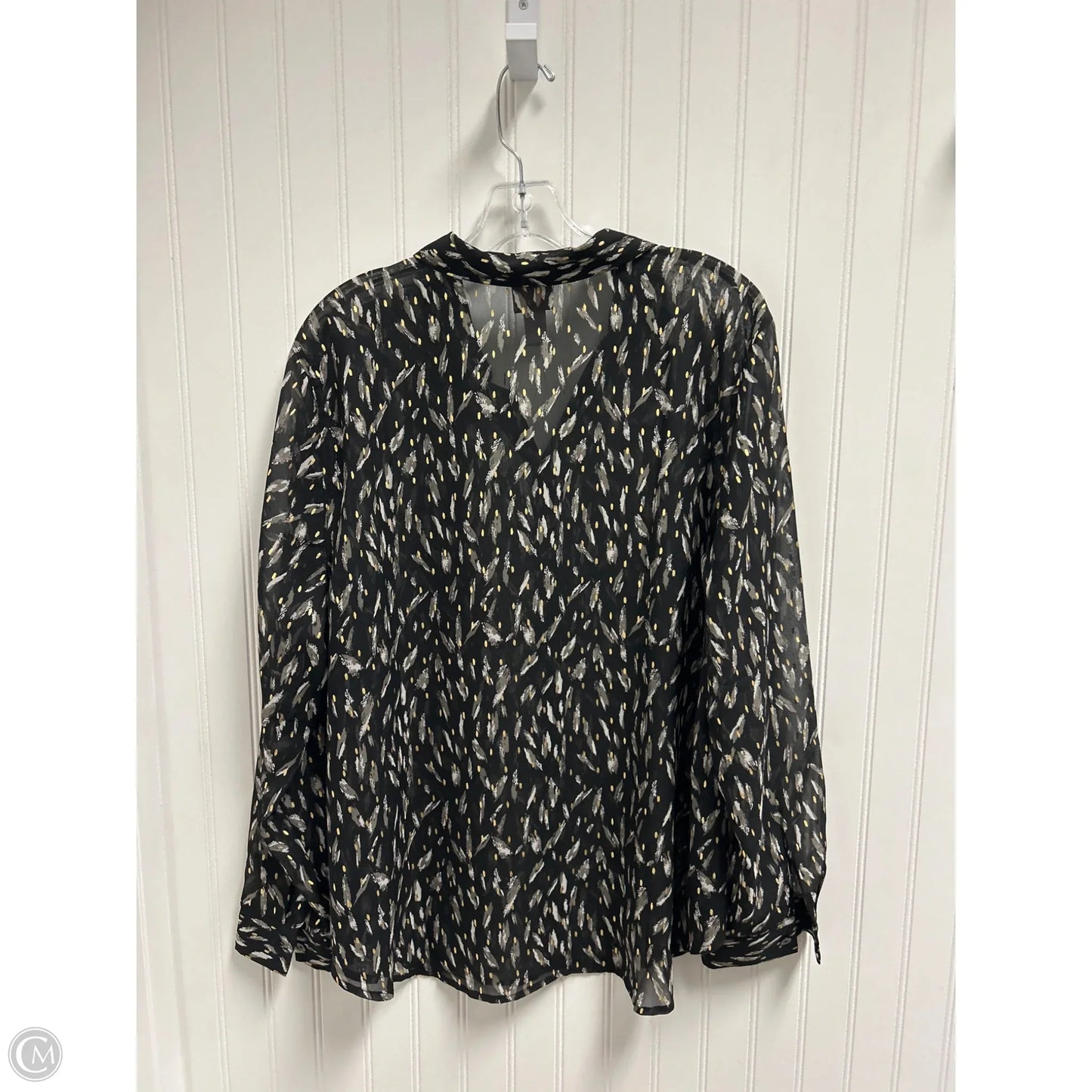 Top Long Sleeve By Chicos In Black, Size: Xl