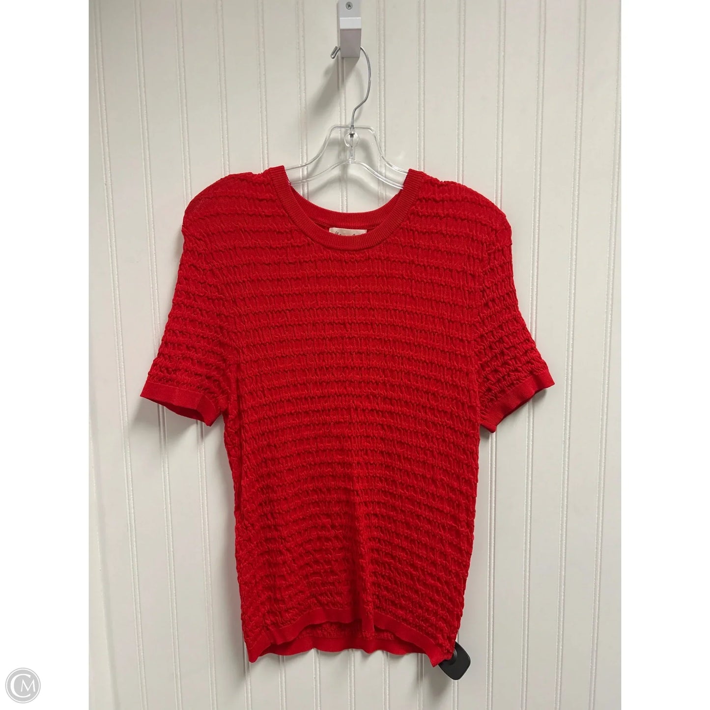 Top Short Sleeve By Marled In Red, Size: L