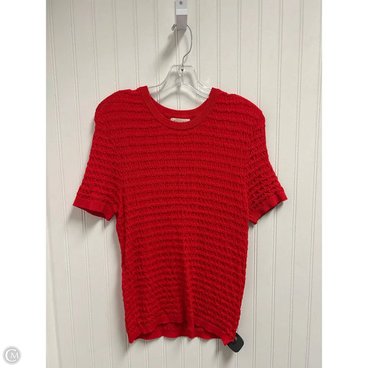Top Short Sleeve By Marled In Red, Size: L