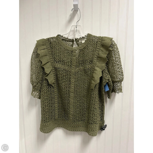 Top Short Sleeve By Ultra Pink In Green, Size: L