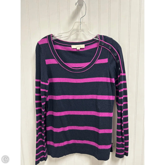 Sweater By Loft In Zebra Print, Size: M