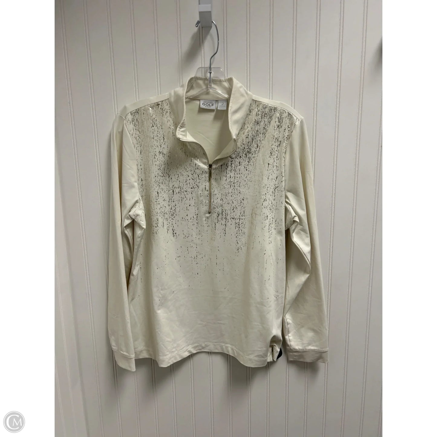 Athletic Jacket By Chicos In Beige, Size: L