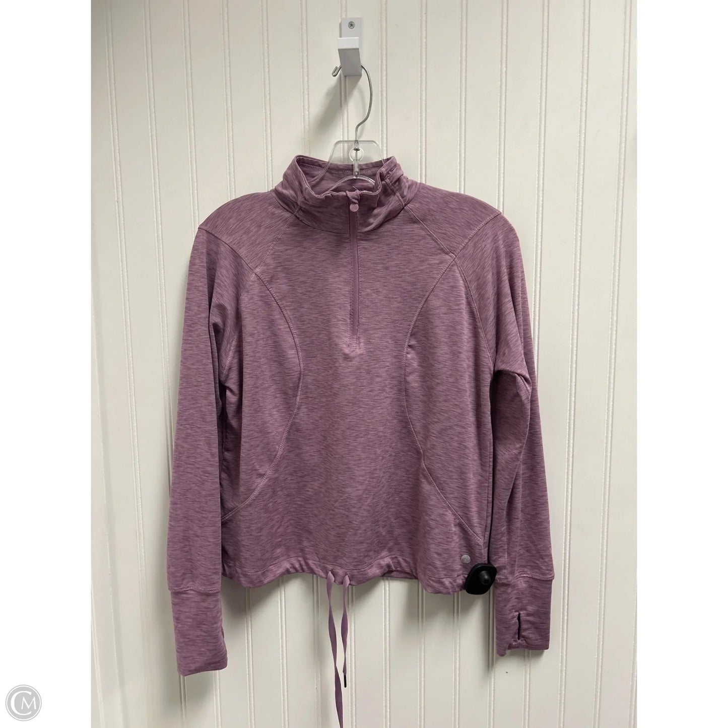 Athletic Top Long Sleeve Collar By Apana In Purple, Size: S