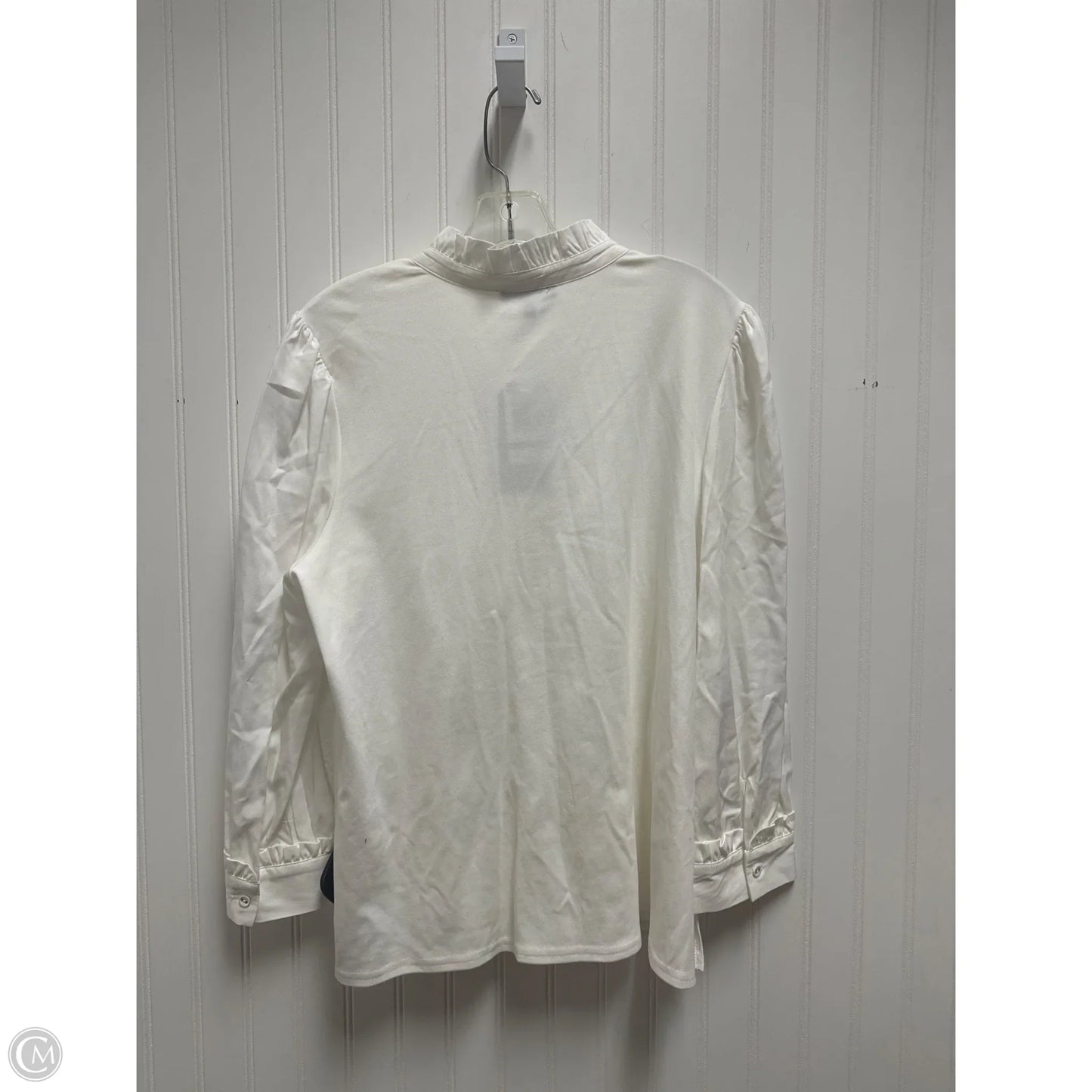 Top Long Sleeve By Democracy In Ivory, Size: L