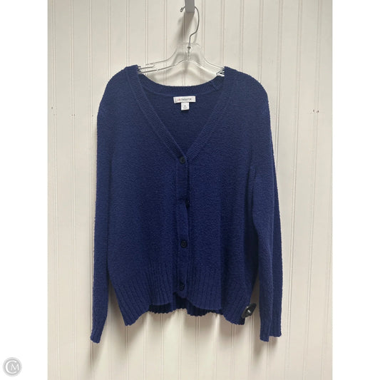Sweater Cardigan By Liz Claiborne In Blue, Size: Xl