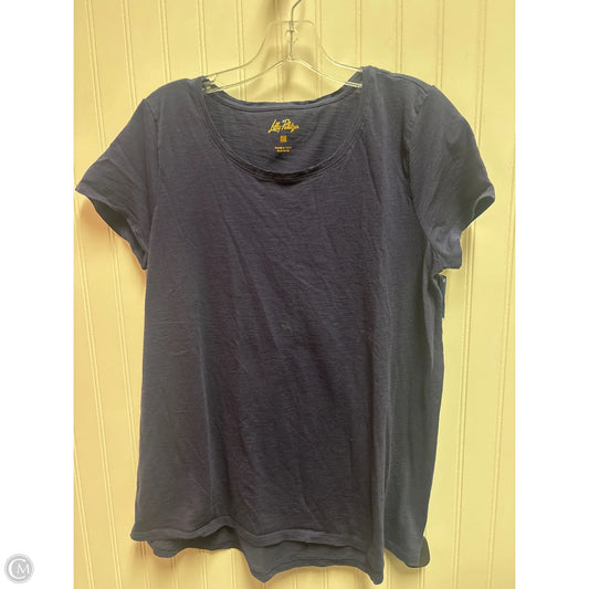 Top Short Sleeve Designer By Lilly Pulitzer In Blue, Size: L