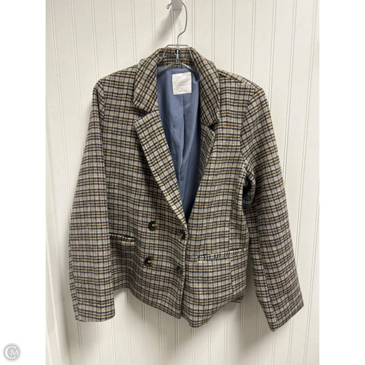Blazer By Lc Lauren Conrad In Plaid Pattern, Size: L