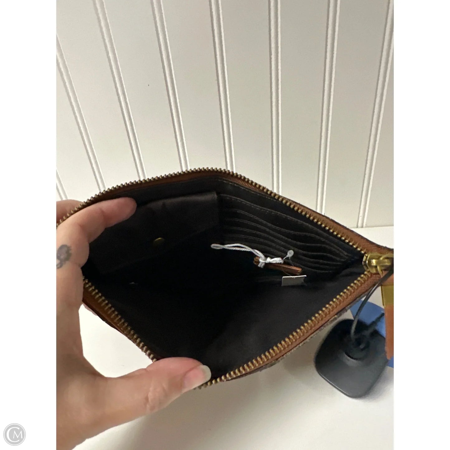 Clutch Leather By Madewell, Size: Small