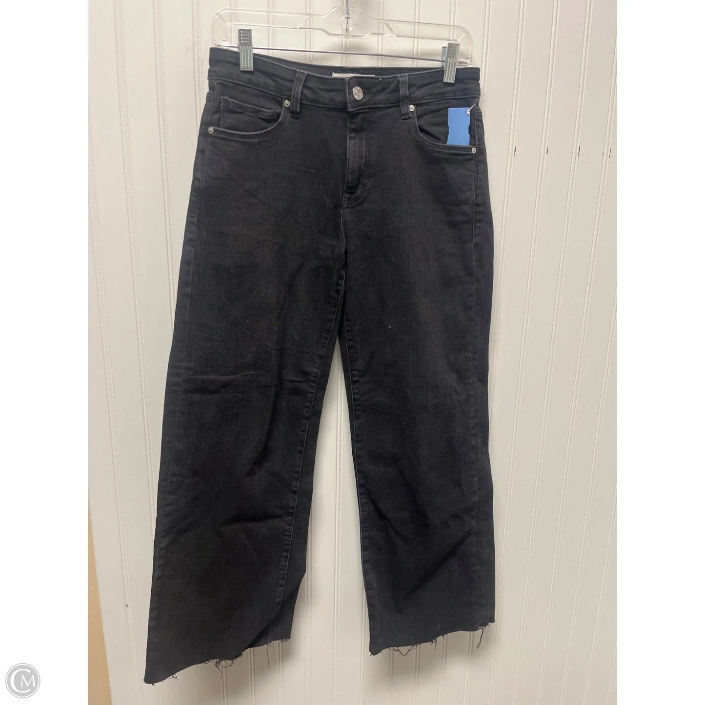 Jeans Wide Leg By Mng In Black Denim, Size: 6