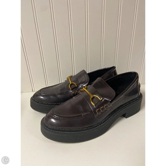 Shoes Flats By Zara In Maroon, Size: 8.5