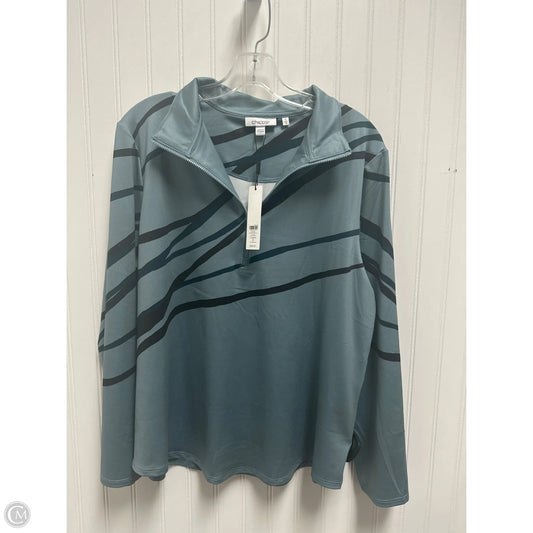Athletic Jacket By Chicos In Blue, Size: Xl