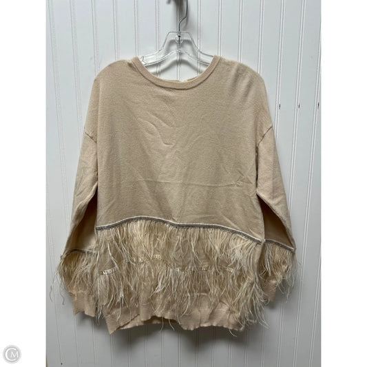 Sweater By Clothes Mentor In Cream, Size: M