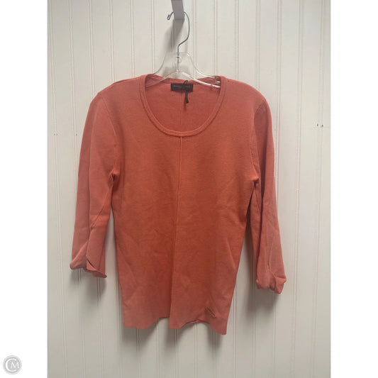 Sweater By Donna Karan In Coral, Size: Xs