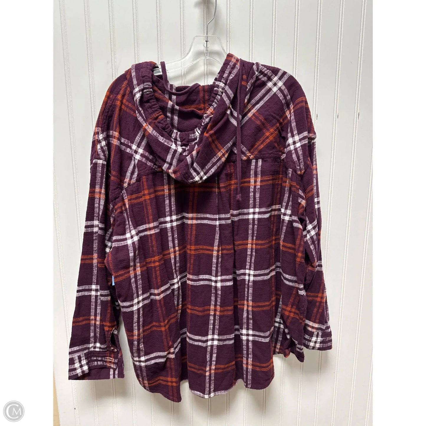 Top Long Sleeve By Maurices In Plaid Pattern, Size: 4x