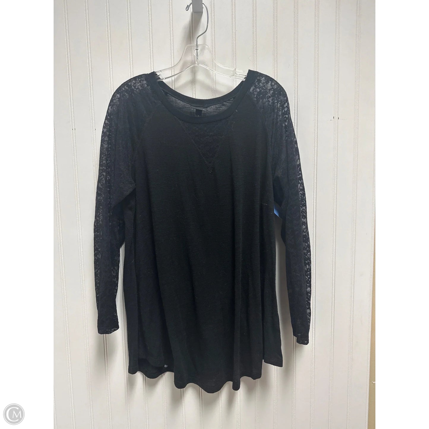 Top Long Sleeve By Torrid In Black, Size: 1x