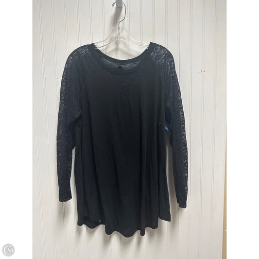 Top Long Sleeve By Torrid In Black, Size: 1x