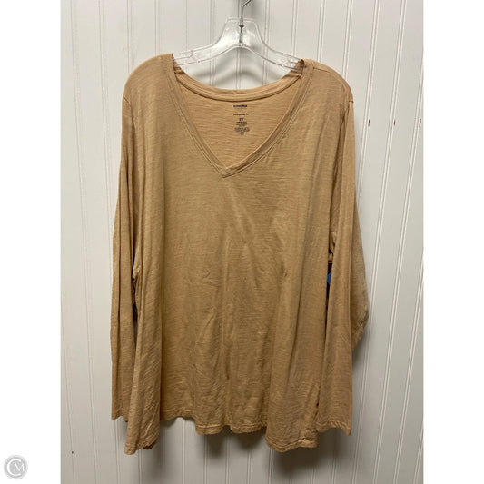 Top Long Sleeve Basic By Sonoma In Beige, Size: 2x