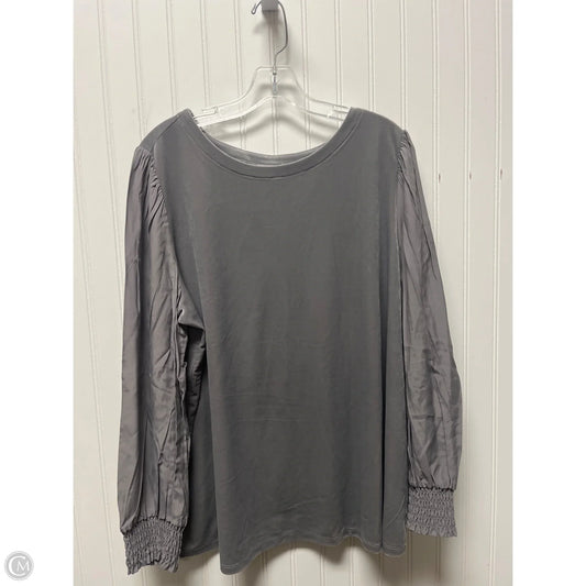 Top Long Sleeve By J. Jill In Grey, Size: Xl