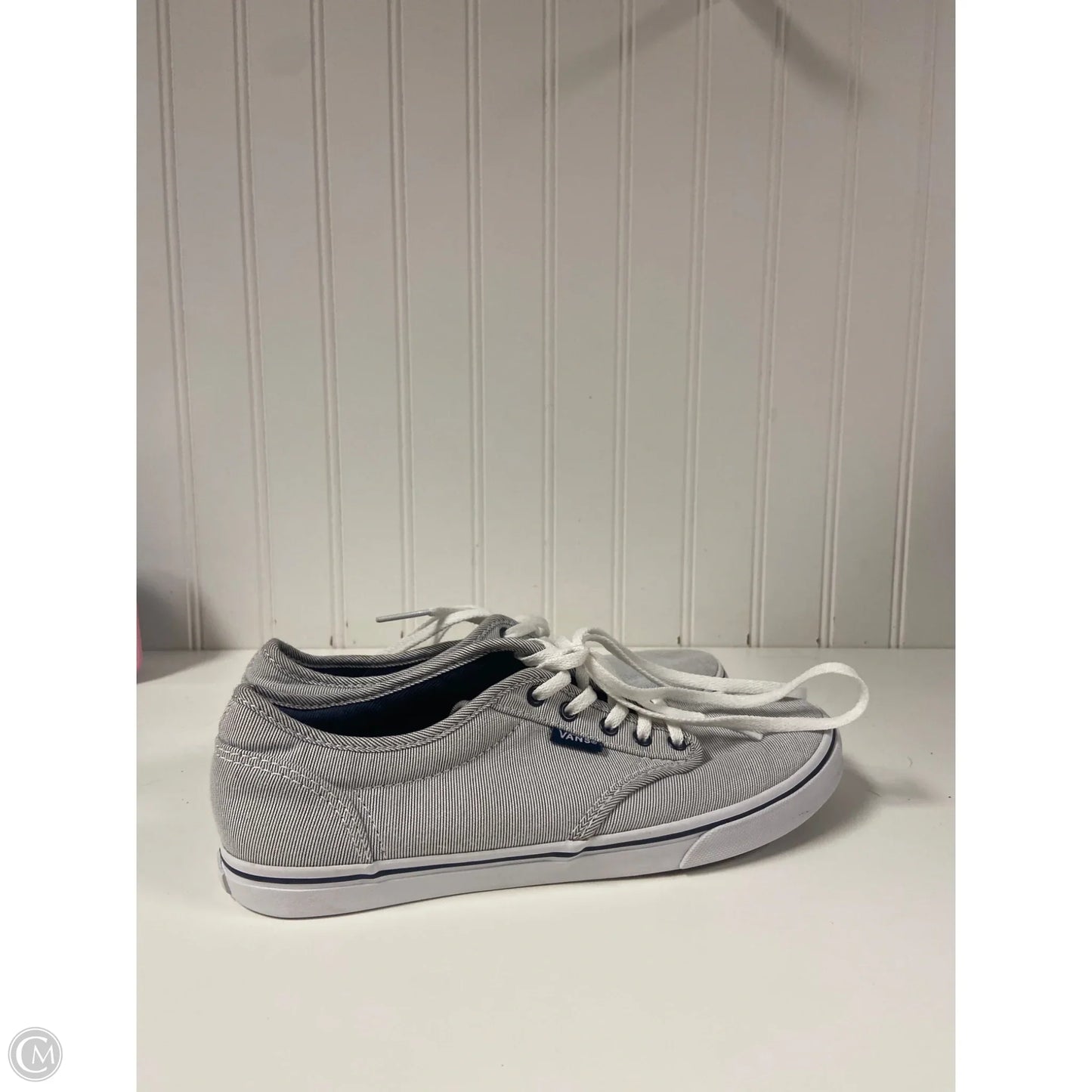 Shoes Sneakers By Vans In Blue & White, Size: 7