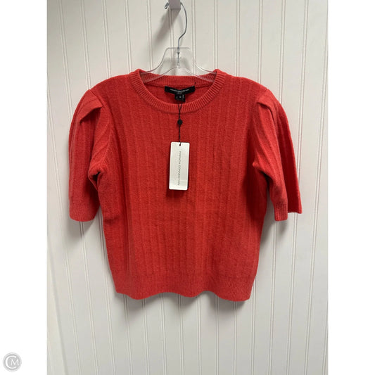 Sweater Short Sleeve By French Connection In Coral, Size: M