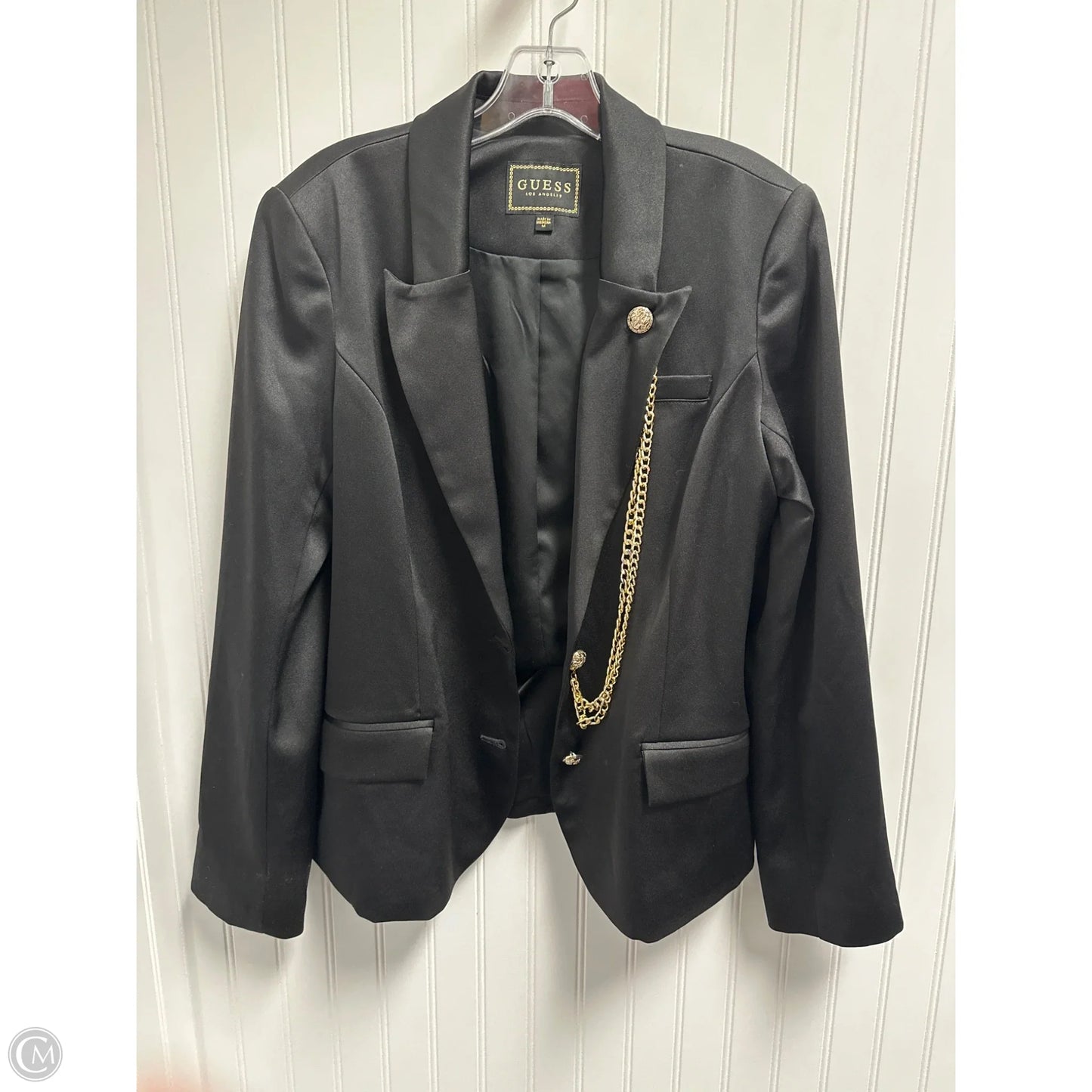 Blazer By Guess In Black & Gold, Size: M