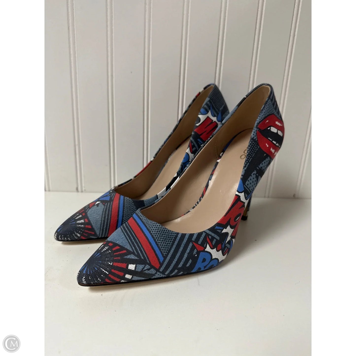 Sandals Heels Stiletto By Aldo In Multi-colored, Size: 9