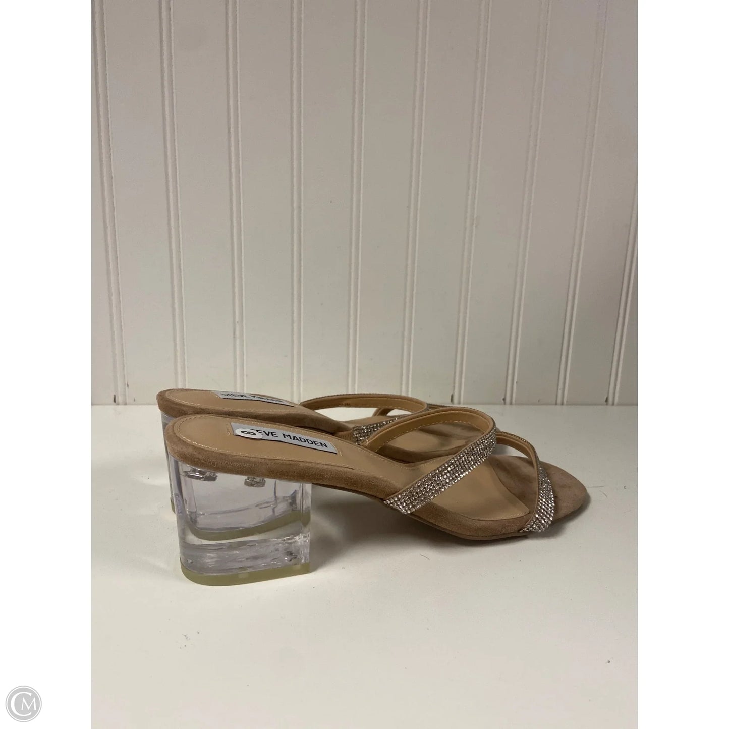 Sandals Heels Block By Steve Madden In Clear, Size: 8