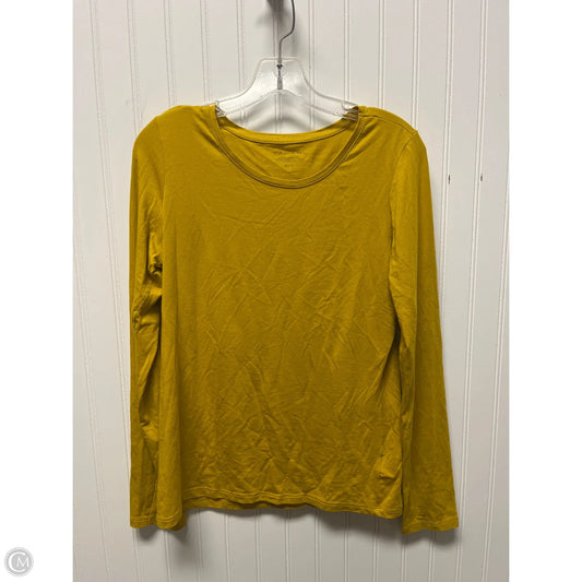 Top Long Sleeve Basic By Tahari In Yellow, Size: M