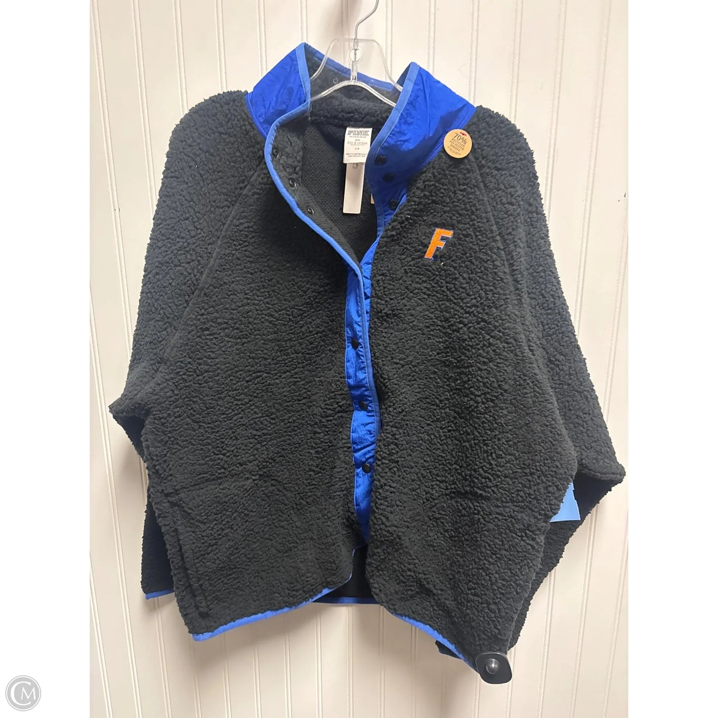 Jacket Faux Fur & Sherpa By Pink In Black, Size: L