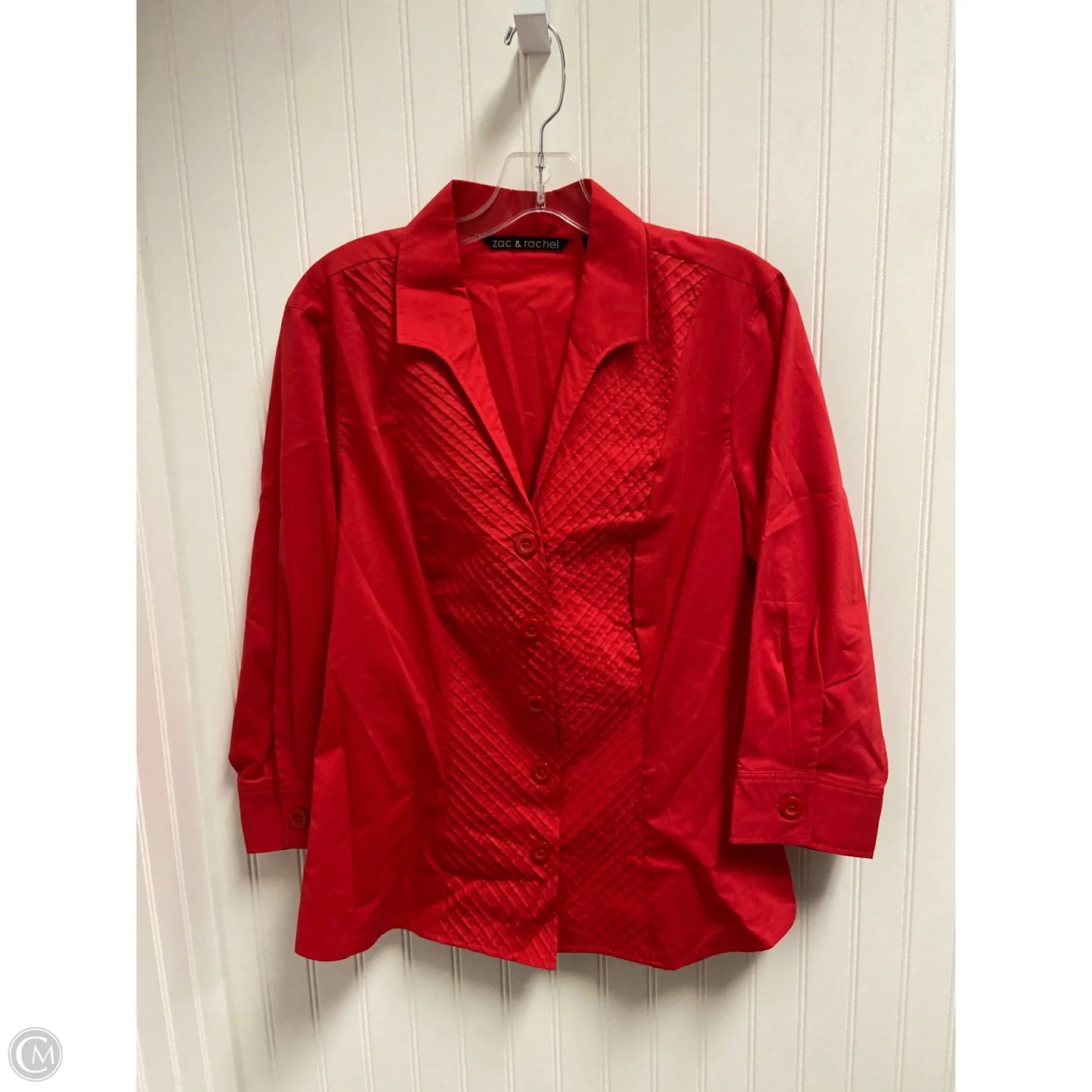 Top 3/4 Sleeve By Zac And Rachel In Red, Size: Xl