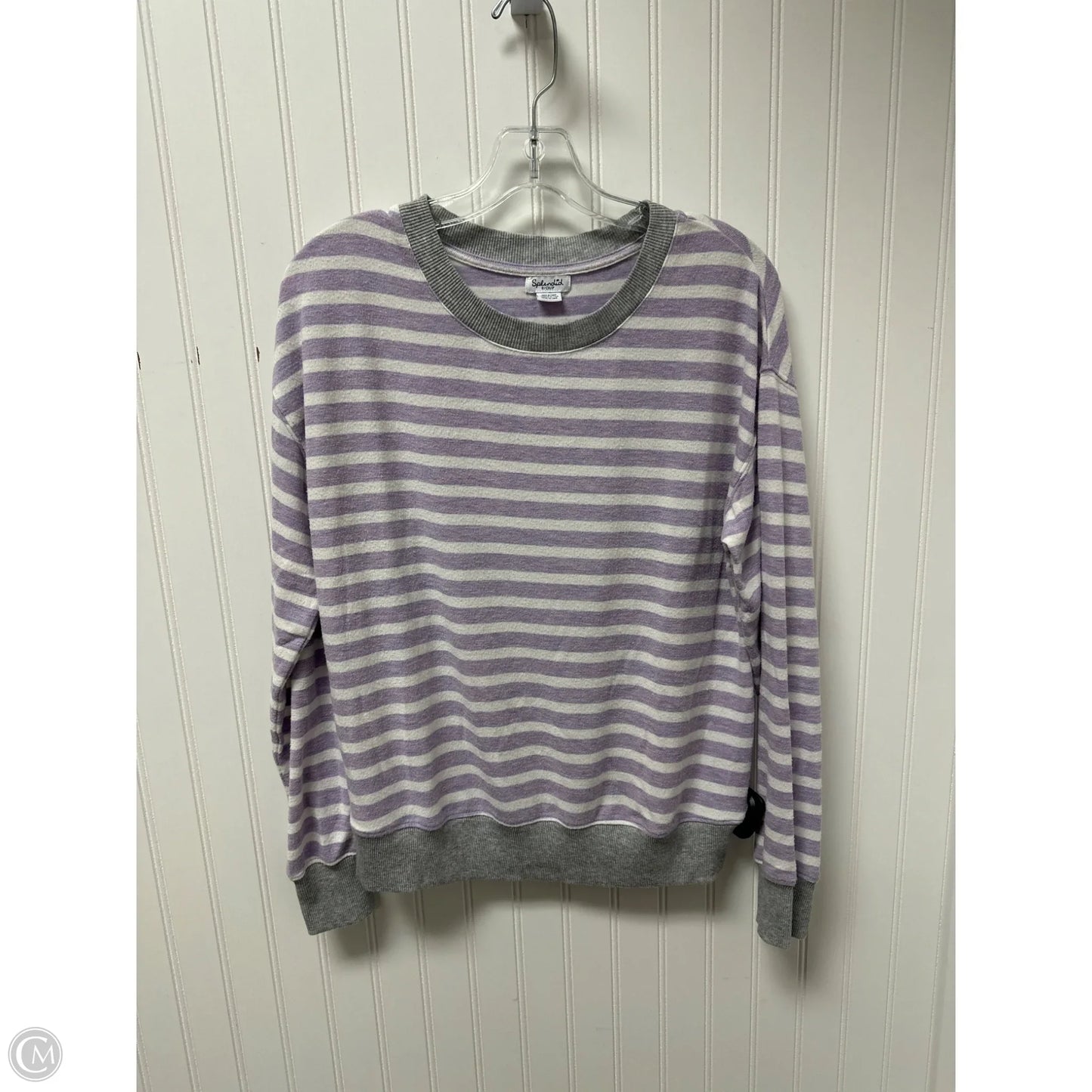 Sweater By Splendid In Purple & White, Size: S