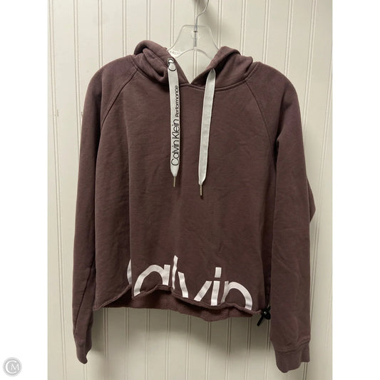 Sweatshirt Hoodie By Calvin Klein In Purple, Size: Xl