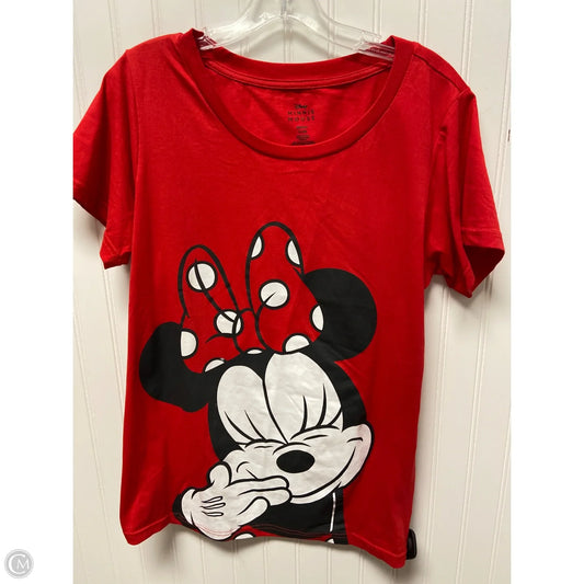 Top Short Sleeve By Disney Store In Red, Size: Xl