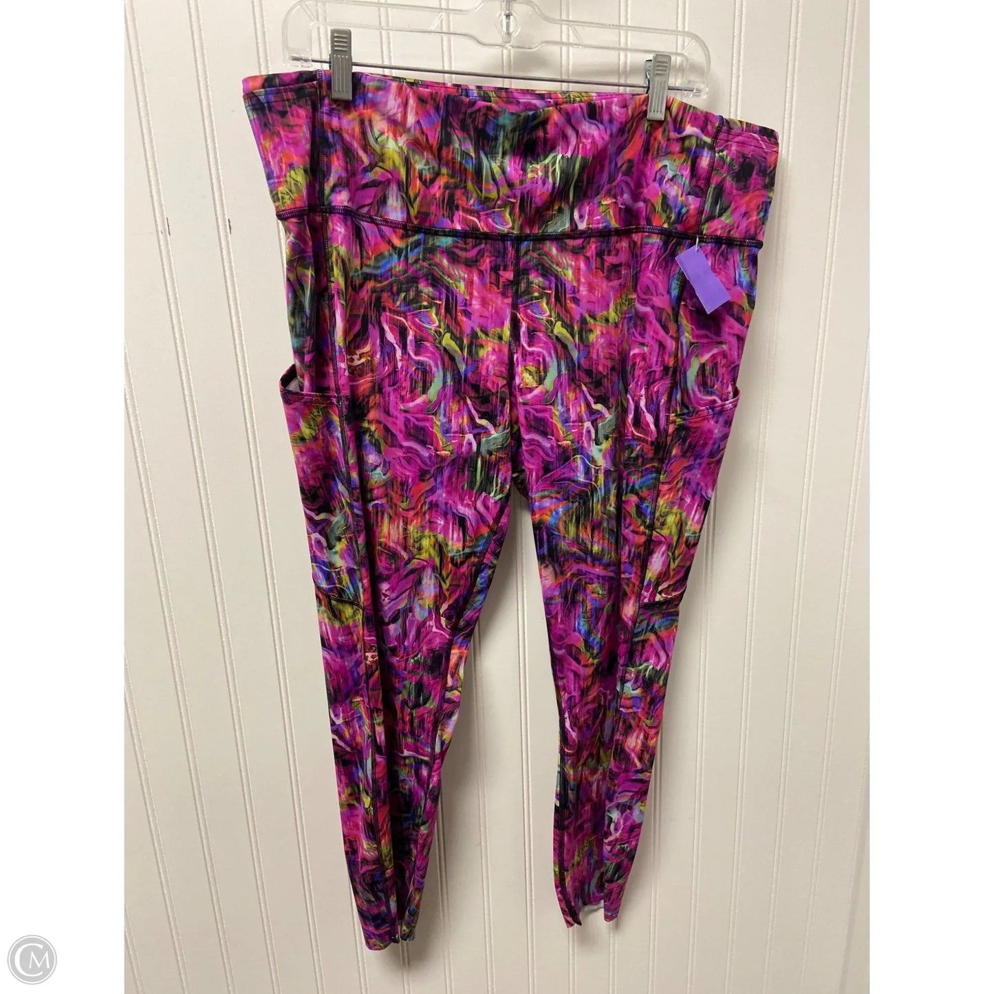 Athletic Leggings By Lululemon In Pink & Purple, Size: 1x